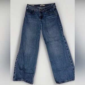 Levi's Premium Low Loose Jeans Women's Sz 28x30 Medium Wash Straight Leg